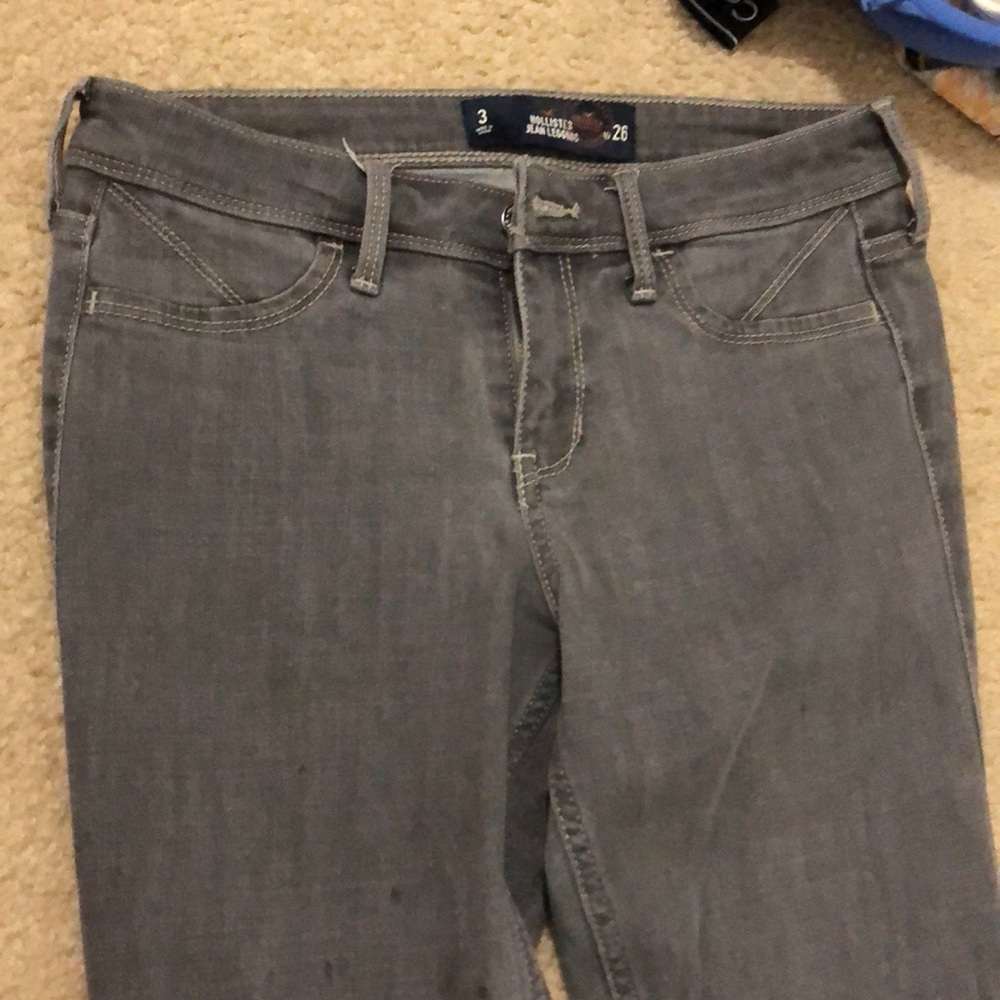 Hollister grey jean leggings
